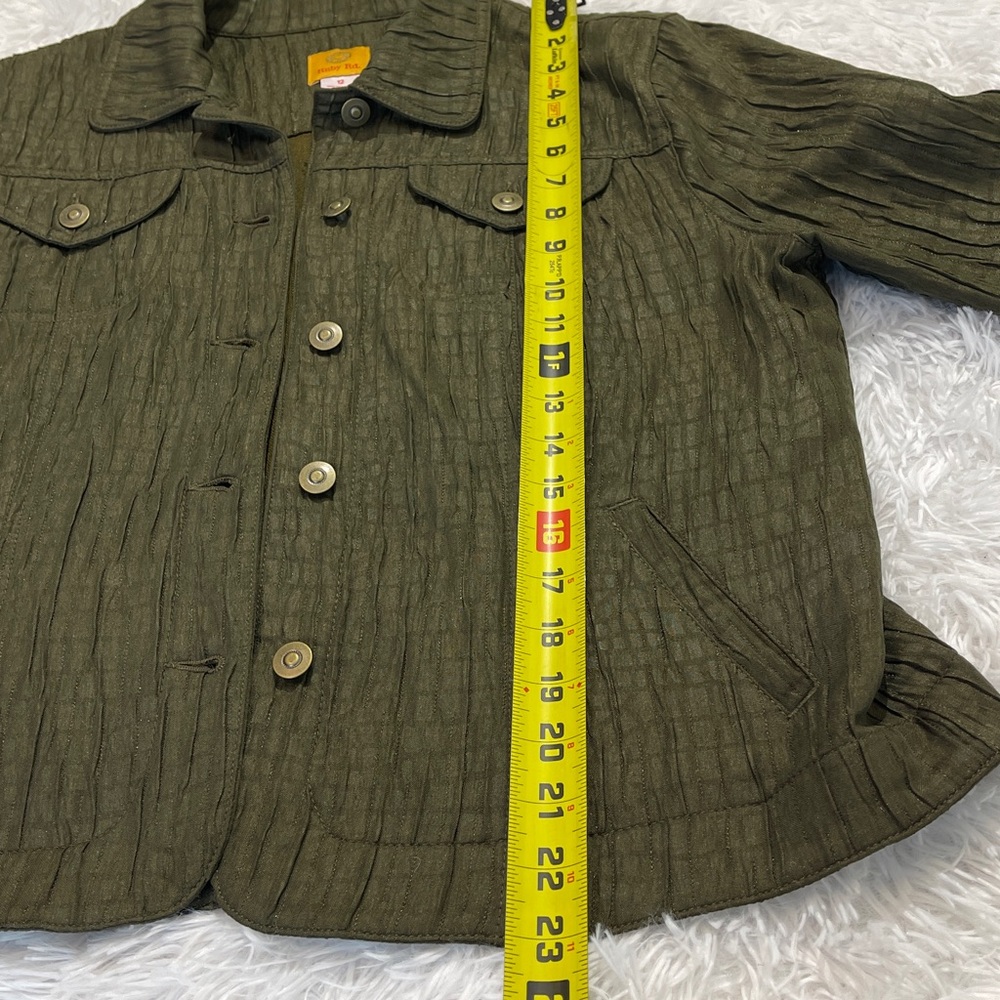 Ruby Rd. Textured Jacket WOMENS SIZE 12 green - Picture 4 of 8